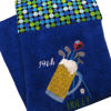 Picture of Golf Towel - 19th hole - Royal & dots