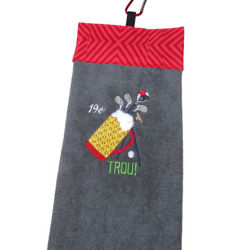 Picture of Golf Towel - 19e trou - Grey & red