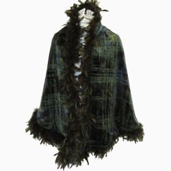 Picture of Feather Velvet Cape