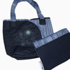 Picture of Handbag Set - Jeans Tones Blue Flower