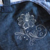 Picture of Handbag Set - Jeans Tones Beige Flower