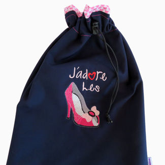 Picture of Shoe Bag - NAVY Pink fans