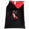 Picture of Shoe Bag - BLACK Red Swirls