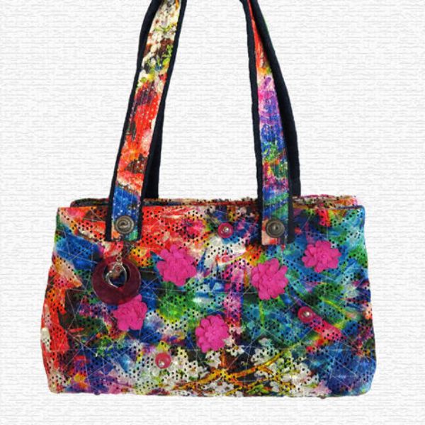 Image sur Sac à main - Fleurs éclatantes