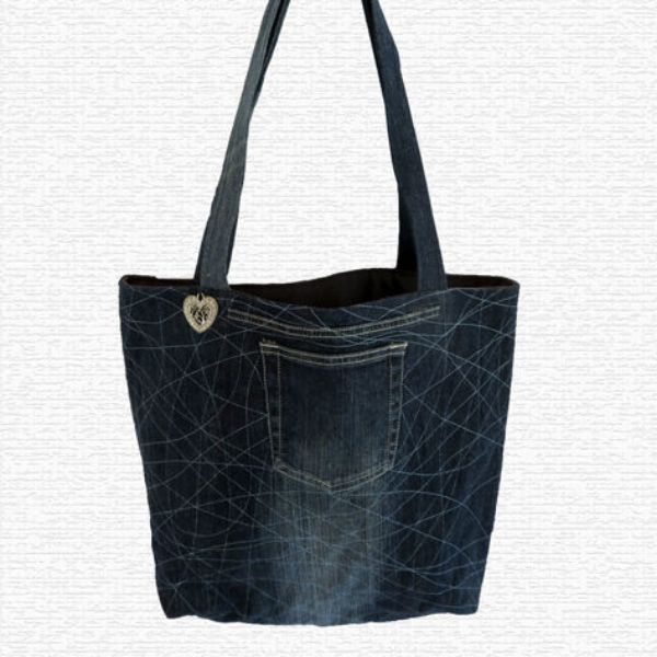 Image sur Sac fourre-tout - Jeans Coeur