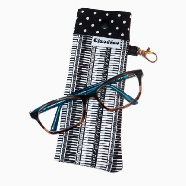 Image sur Étui à lunettes - Piano Pois