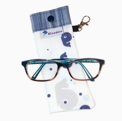 Image de Étui à lunettes - Baleines Denim