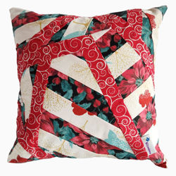 Picture of 14" Throw pillow case - Pointsettia 2in1