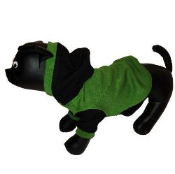 Image de Chandail canin à capuche Vert/Noir -  XS
