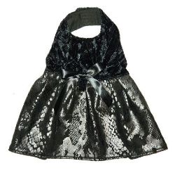 Image de Robe canine de soirée Velour/Cuirette (XS)