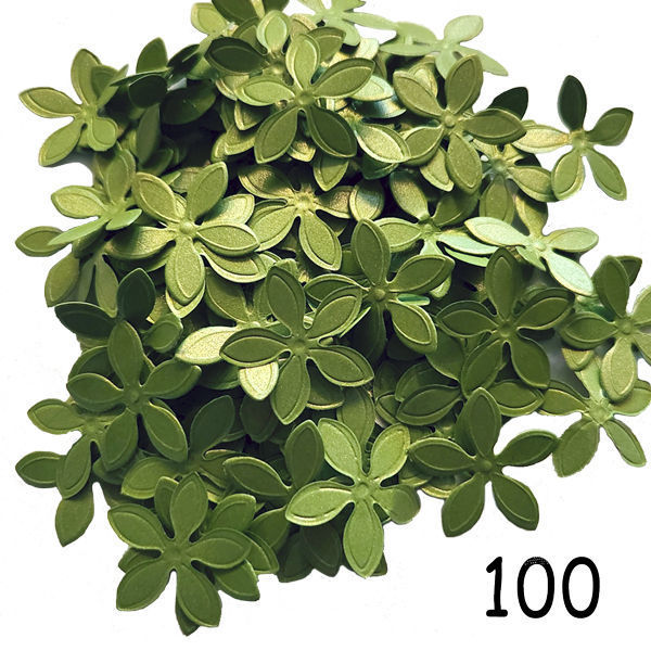 Picture of 1" - GREEN Paper flowers (100)