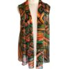 Image sur Cardigan Funky - Orange/Vert