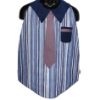 Image sur Bavoir Mode Ajustable - Cravate mauve ligné Denim
