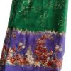 Image sur Foulard Mode - Floral métallique OR sur vert