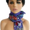 Image sur Foulard Mode - Floral et métallique OR sur violet