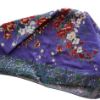 Image sur Foulard Mode - Floral et métallique OR sur violet