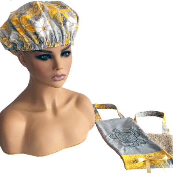 Image sur Ensemble Joli-Dos - Gris/jaune floral tortue