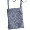 Image sur Sac à bandoulière - Petites fleurs sur bleu (3 pochettes)