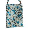 Image sur Sac à bandoulière - Turquoise et brun floral (3 pochettes)