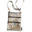 Image de Sac à bandoulière - floral beige (3 pochettes)