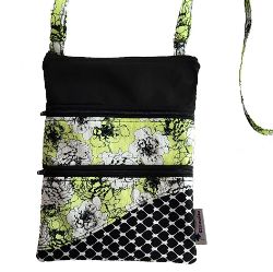 Image de Sac à bandoulière - Floral Lime B (3 pochettes)