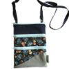 Image sur Sac à bandoulière - Marine floral (3 pochettes)