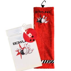 Image de Serviette de Bowling "BOWLING" Rouge