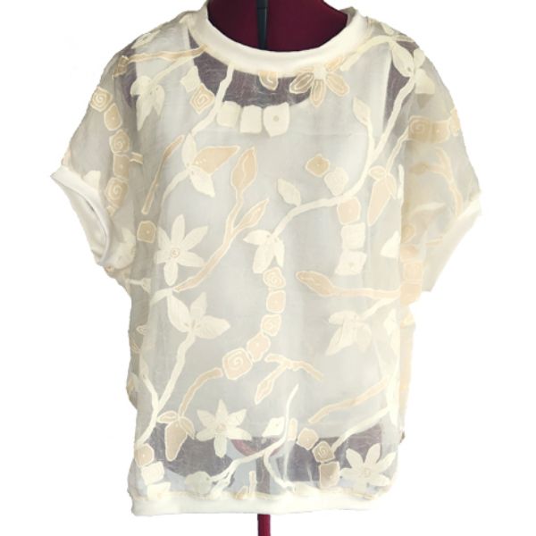Image sur Chemisier - Organza plissé floral