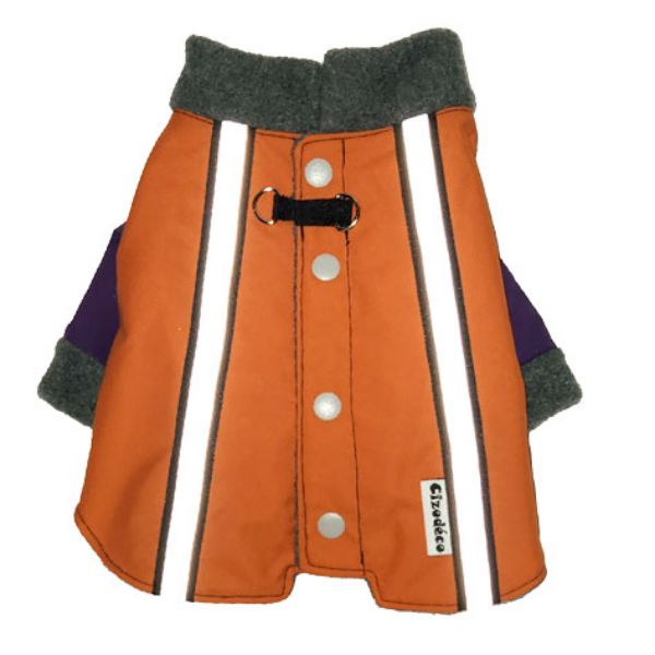 Image sur Manteau d'hiver canin - Nylon Dobby/Polaire Charbon (SB-Petit)