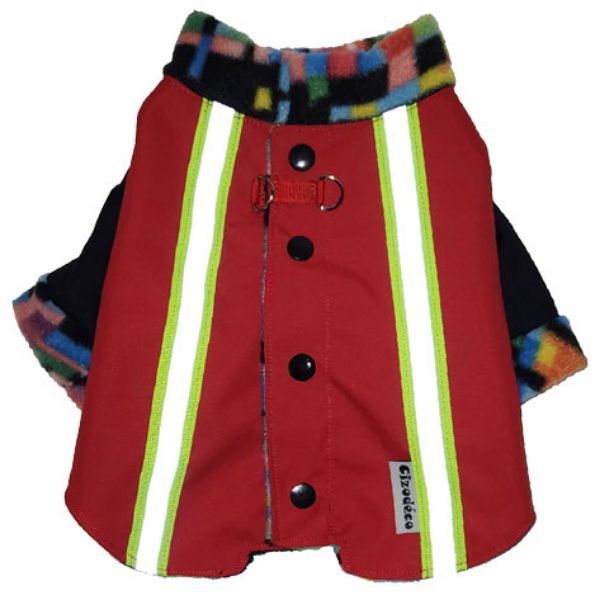 Image sur Manteau d'hiver canin - Nylon Dobby/Polaire Multi (SB-Petit)