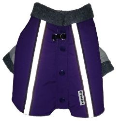 Image de Manteau d'hiver canin - Nylon Dobby/Polaire charbon (SB-Petit)